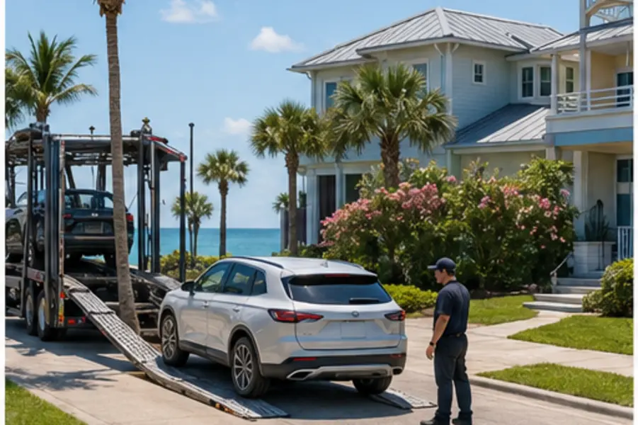 Vehicle condition inspection before auto transport