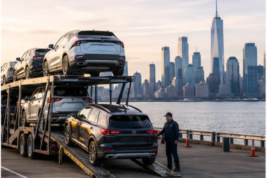 Vehicle condition inspection before auto transport